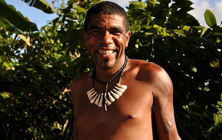 Cacique Babau, liderança da Terra Indígena Tupinambá de Olivença, localizada no litoral sul da Bahia