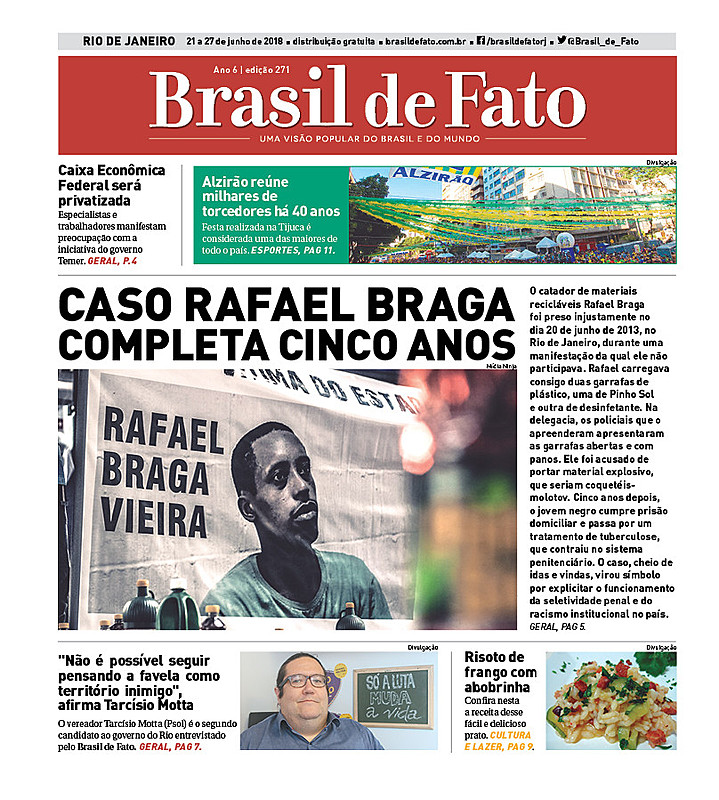 A edição 271 do Brasil de Fato RJ está nas ruas!