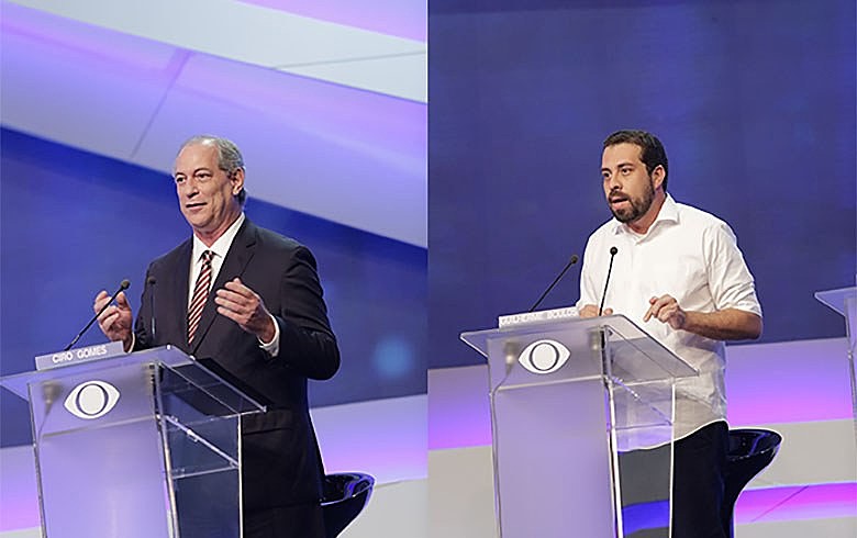 Boulos e Ciro: únicos representantes de propostas de centro-esquerda no primeiro debate dos presindeciáveis