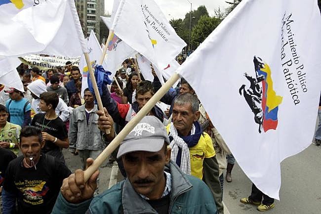 Segundo os registros, 124 militantes já foram assassinados desde a fundação da Marcha Patriotica, em 2010