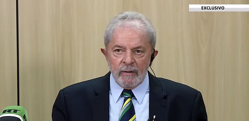 Ex-presidente Lula durante entrevista ao canal russo RT