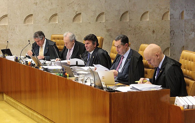 Ministros do Supremo Tribunal Federal durante sessão plenária