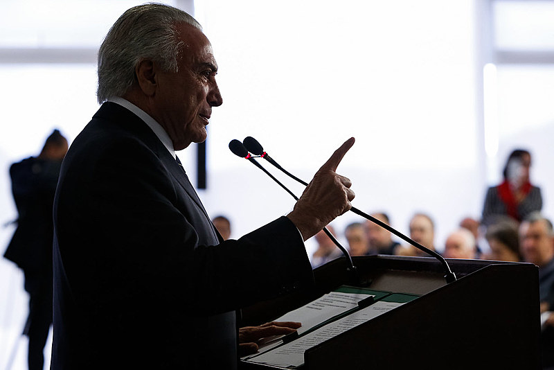Michel Temer na cerimônia de lançamento do Novo FIES, no último dia 6