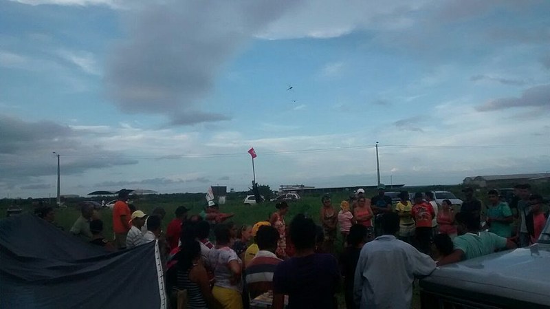 A ocupação começou no dia 22 de abril e os sem terra já tinham sido ameaçados pela polícia