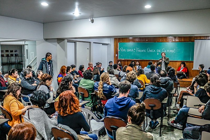 Ideia do encontro de formação surgiu em uma primeira plenária da Frente de Cultura no início de novembro