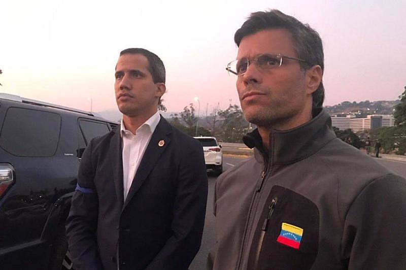 Juan Guaidó e Leopoldo López se apresentam hoje como os principais líderes de uma oposição que planeja um golpe de Estado