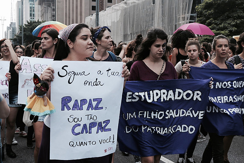 Manifestação do Dia Internacional da Mulher, celebrado no 8 de março