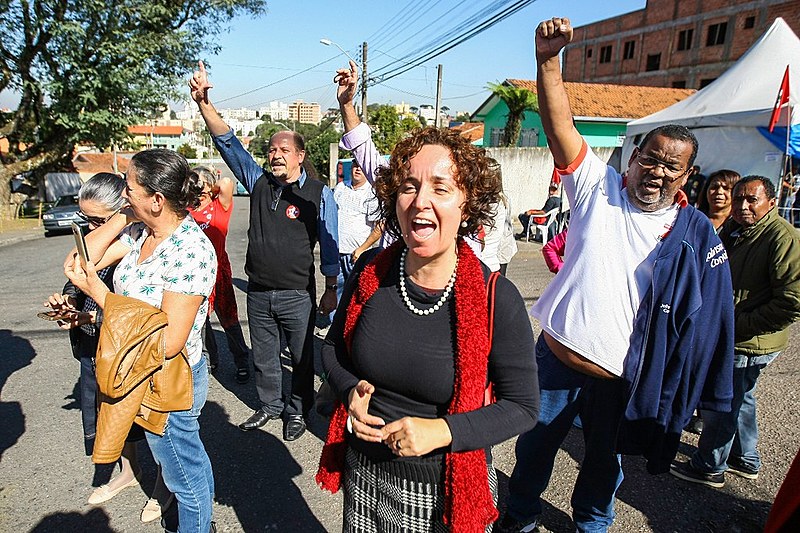 Delegação de Sorocaba durante o "Bom dia Lula"