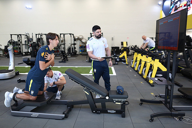 Testes físicos da Seleção Brasileira no novo Centro de Excelência da Granja Comary