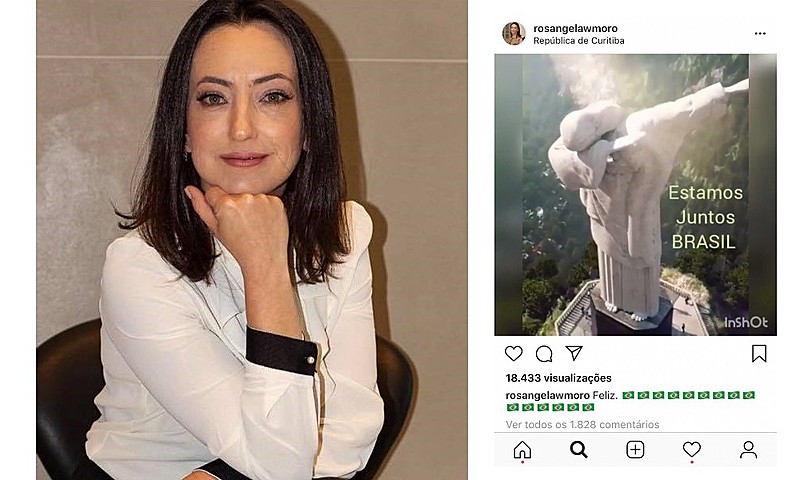 Rosângela, que diz residir na "República de Curitiba" em sua conta no Instagram, se disse "feliz" com a eleição do militar