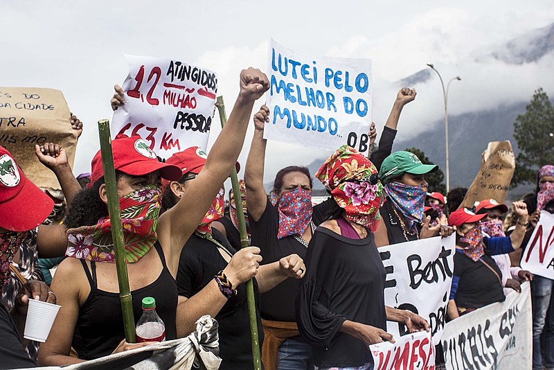 Manifestação de mulheres camponesas no 8 de Março de 2016