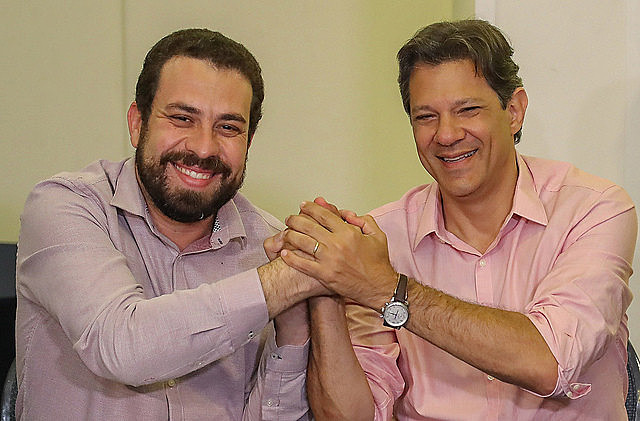 Guilherme Boulos sella su apoyo a Fernando Haddad en la segunda vuelta de las elecciones 2018