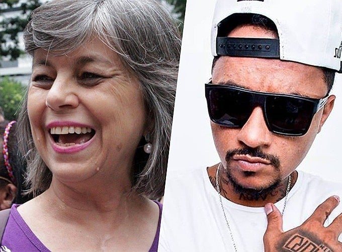 Psicóloga Nalu Faria e rapper Crônica Mendes