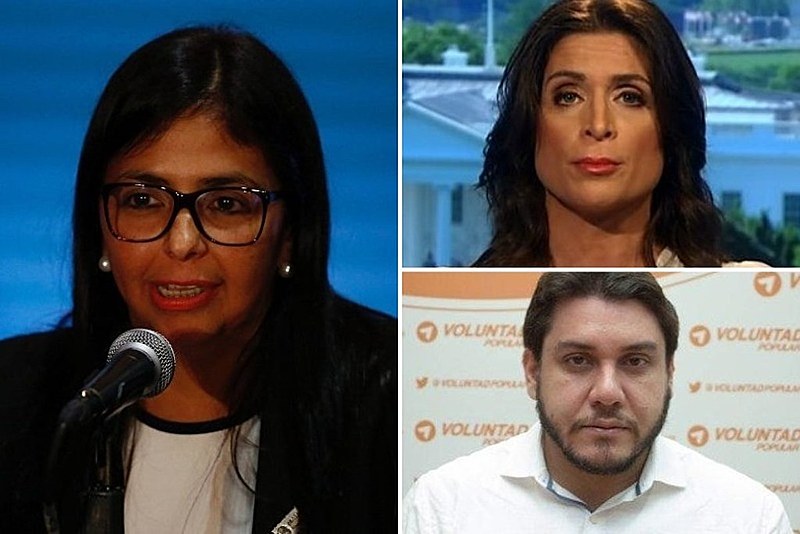 A vice-presidenta da Venezuela, Delcy Rodríguez, acusa o partido do opositor Juan Guaidó de "negociar soberania da Venezuela".