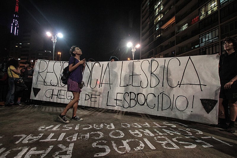 Ato do Dia da Visibilidade Lésbica em São Paulo (2017)