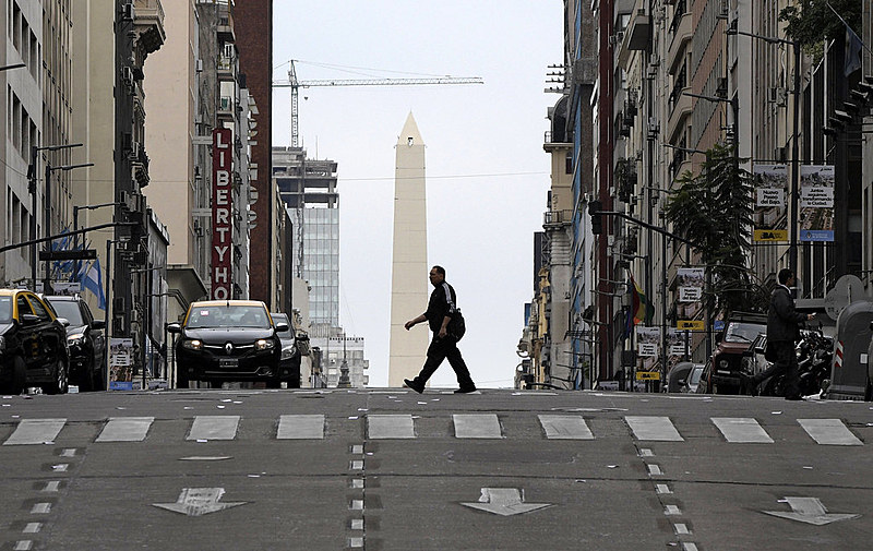 Paralisação deixou ruas vazias na região central de Buenos Aires