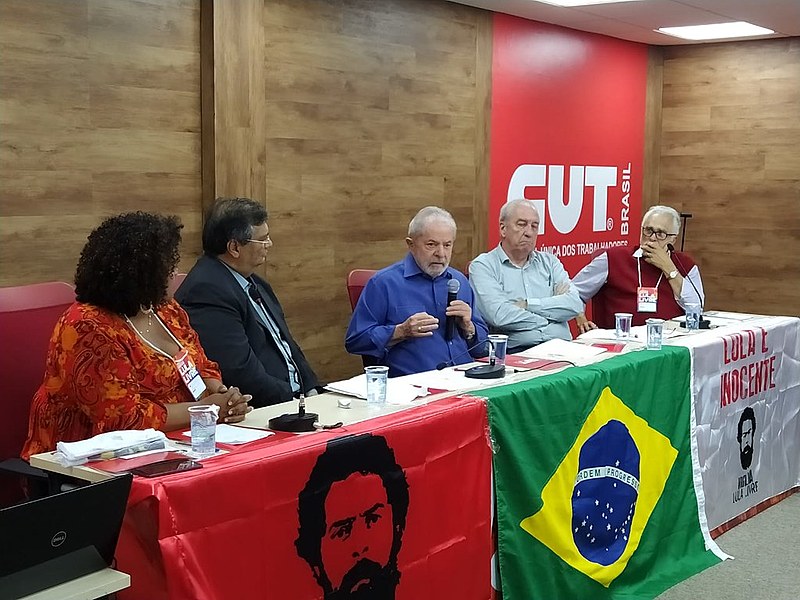 O ex-presidente Lula participou da reunião nacional da Campanha Lula Livre, em São Paulo