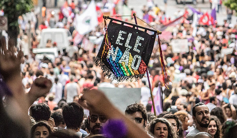 Mulheres tomaram as ruas do país em setembro e outubro do ano passado para repudiar a então candidatura de Bolsonaro