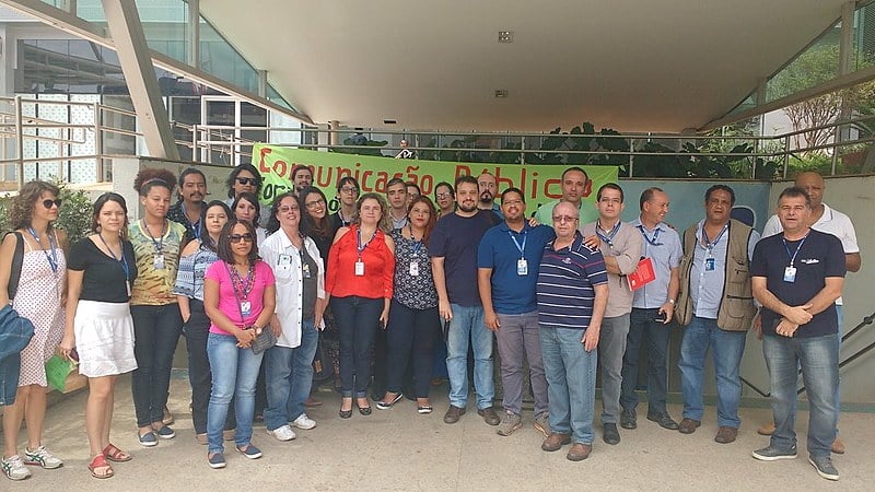 Em Brasília, funcionários da EBC se mobilizam em ato por melhores condições de trabalho