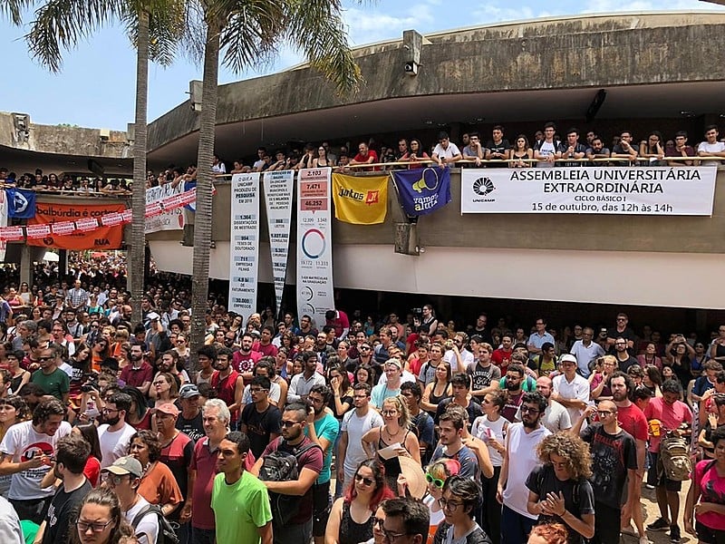 Assembleia extraordinária da Unicamp aconteceu no Ciclo Básico do campus de Campinas (SP)