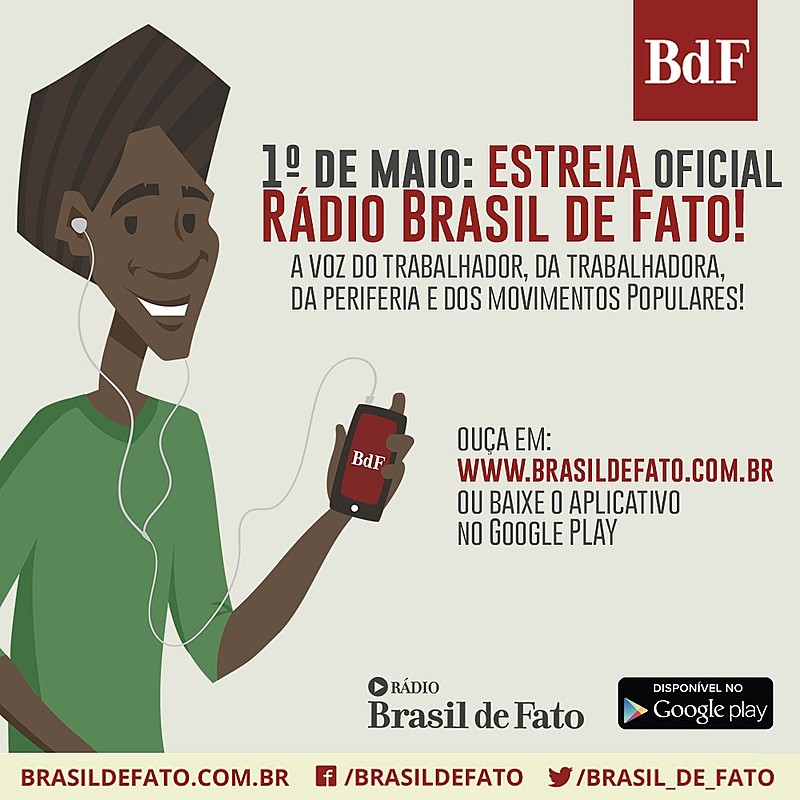 Programa Brasil de Fato Rio de Janeiro também terá participação na Rádio Web Brasil de Fato