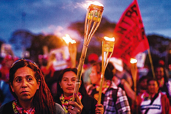 No RS, aconteceram atividades contra a reforma da Previdência, pelo fim do feminicídio, pelo aborto legal e em memória de Marielle Franco