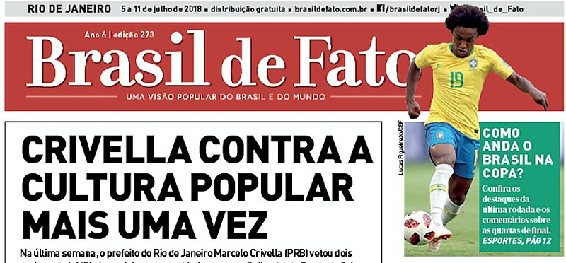 A versão impressa do nosso tabloide é distribuída de forma gratuita na Central do Brasil, Pavuna e Coelho Neto, e nas barcas em Niterói
