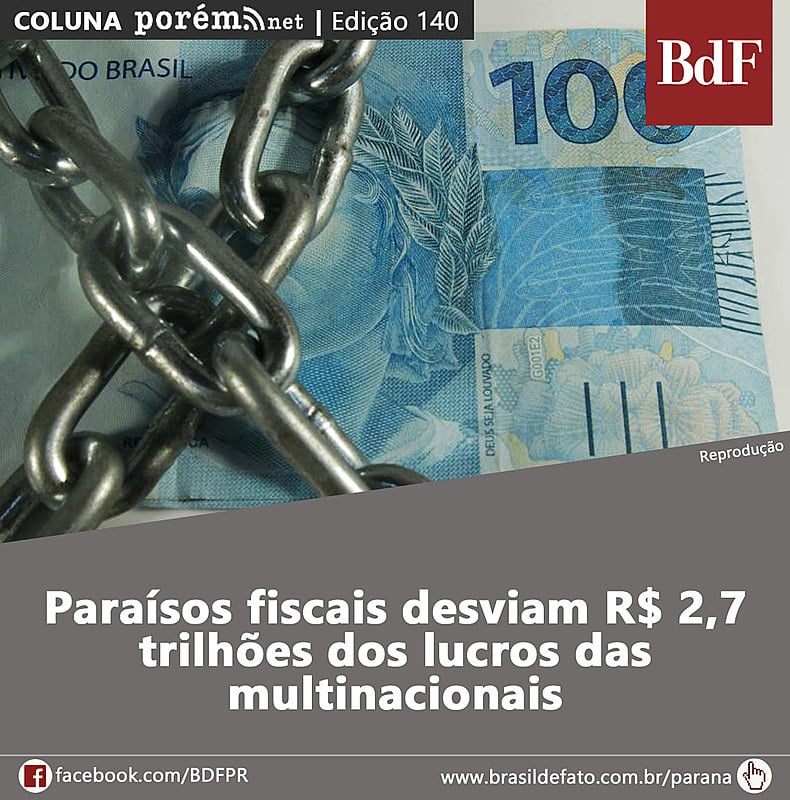 Em 2016, cerca de US$ 650 bilhões de dólares foram transferidos para paraísos fiscais.