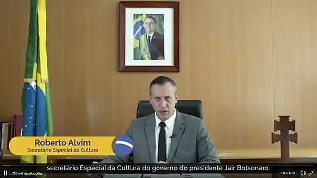Roberto Alvim copied parts of Nazi propaganda chief’s speech in official video posted on social media