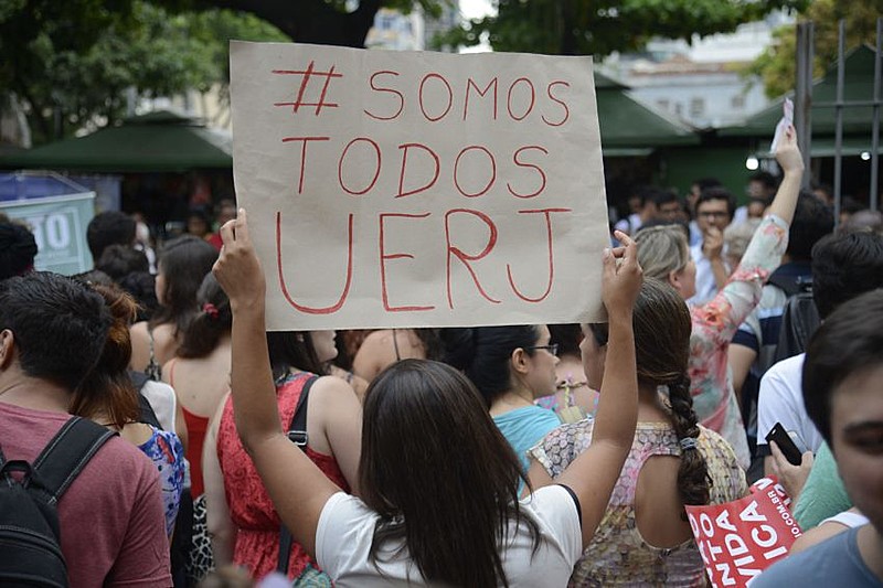 Protestos pelo sucateamento da UERJ são realizados constantemente por professores, alunos e ex-alunos da universidade
