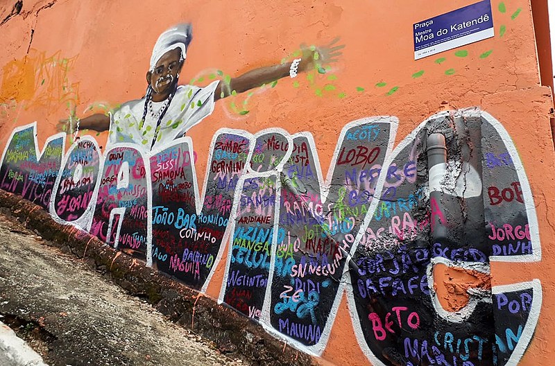 Muro do bar onde Mestre Moa foi assassinado recebe ação de grafite como homenagem.