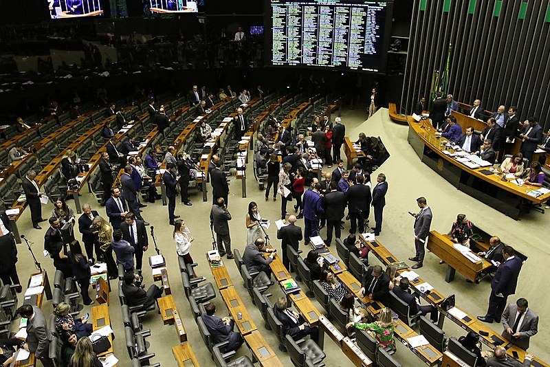 Plenário da Câmara durante votação de segundo turno da reforma da Previdência