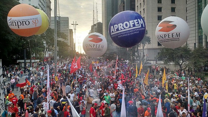 En São Paulo, manifestantes se concentraram en la Avenida Paulista, la principal de la megalópolis