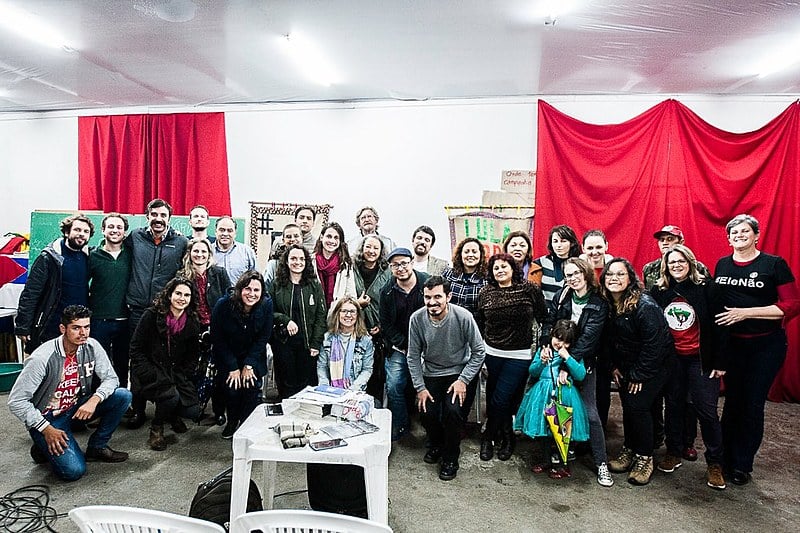 Encontro reuniu integrantes do Brasil de Fato, da Mídia Ninja, do Terra Sem Males, do Porém.net. e da comunicação de movimentos populares