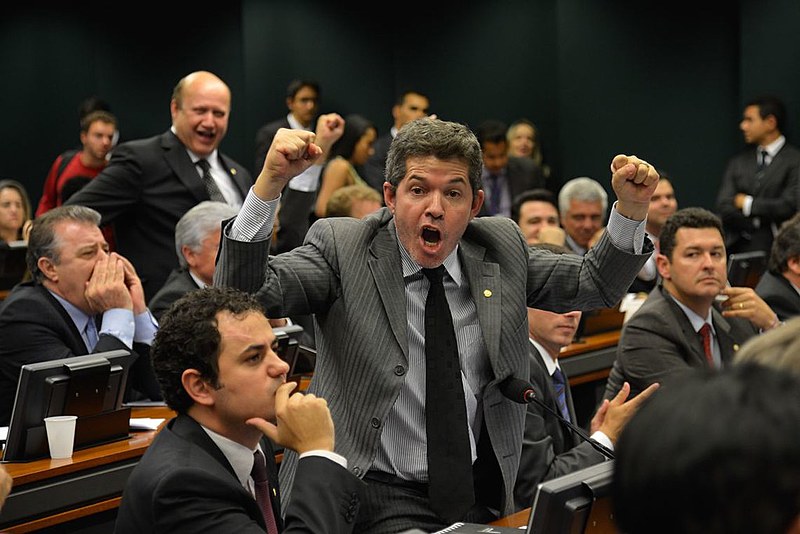 Deputado Delegado Waldir (PSL-GO), na Câmara: "Eu votei nessa porra", disse, referindo-se a Bolsonaro