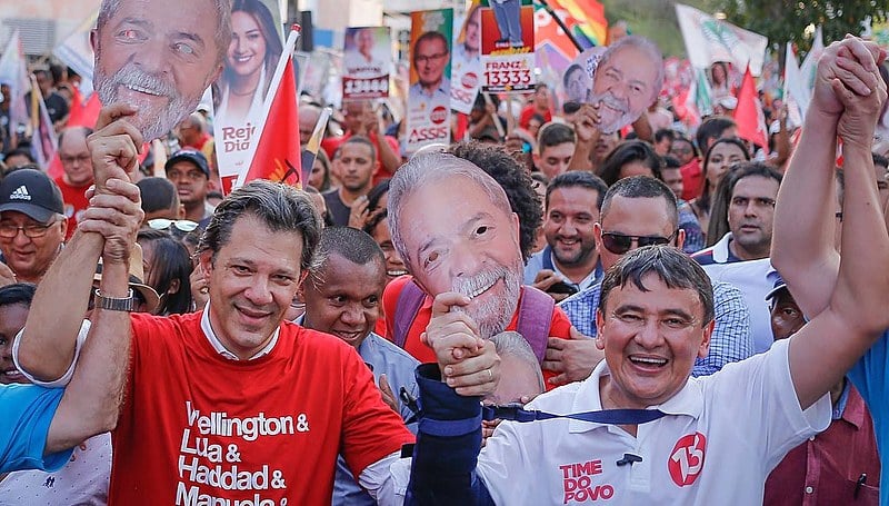 Haddad faz campanha junto ao governador do Piauí e candidato à reeleição Wellington Dias