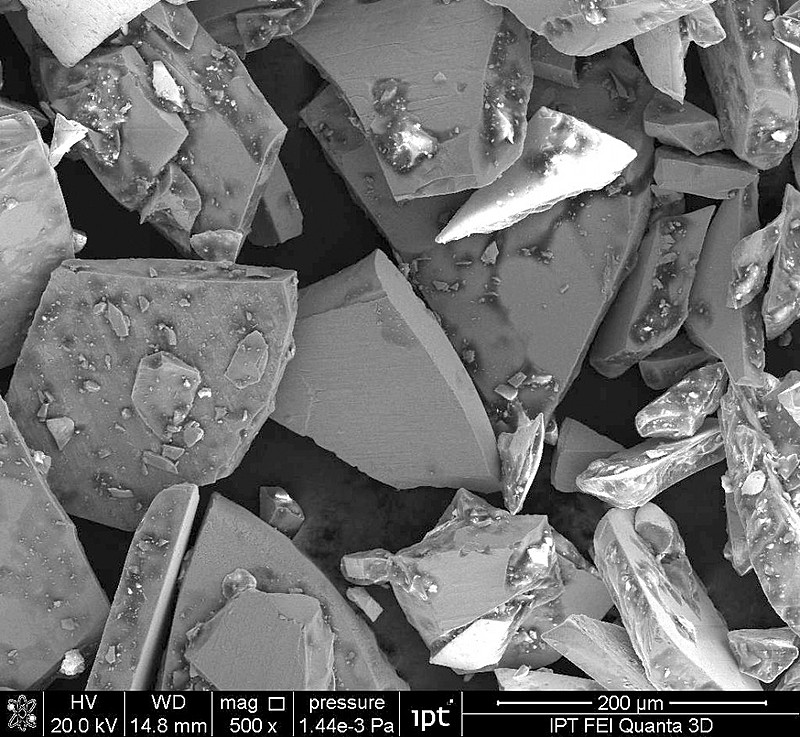 Imagem em microscópio obtida do neodímio, que faz parte do grupo de terras-raras