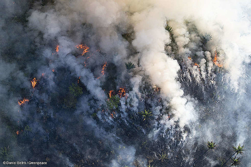 Wildfires become more common as the dry season approaches in the Amazon; ranchers and farmers use them to clear land for crops and pasture