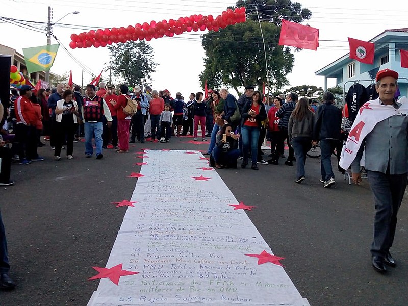 No domingo (27), aconteceu o lançamento da pré-candidatura de Lula para a Presidência da República