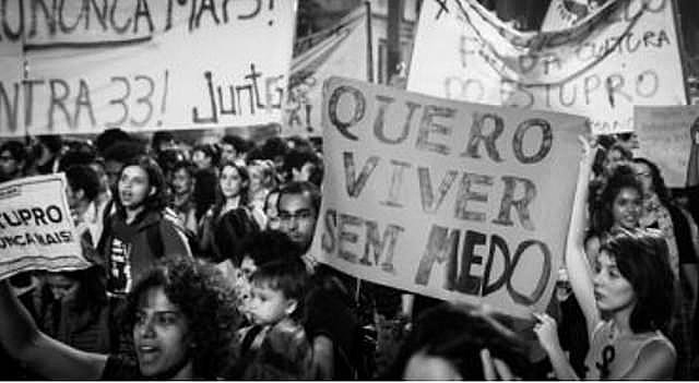 Protesta contra la violencia sexual a mujeres