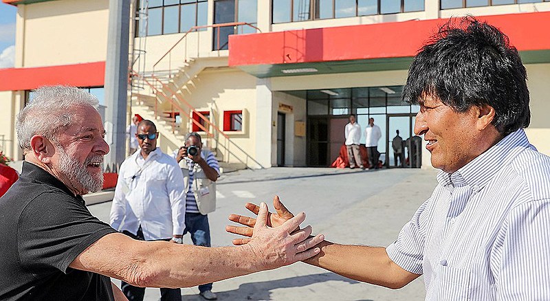 Lula e Evo Morales: líder boliviano expressou solidariedade para com Lula