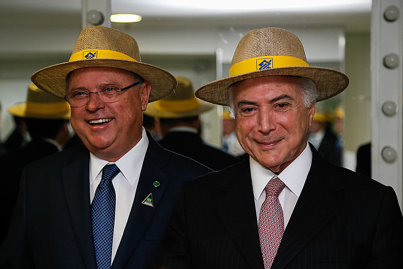 Michel Temer na cerimônia de lançamento do Plano Safra 2017/2018, em julho