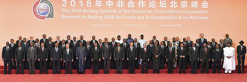 Chefes de Estado presentes no Fórum China-África realizado em Pequim em 3 e 4 de setembro de 2019