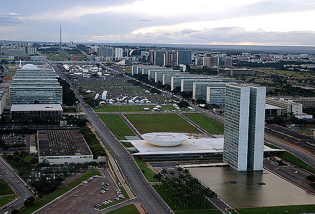 Vista del Congreso Nacional y de la Explanada de los Ministerio, en Brasilia (DF)