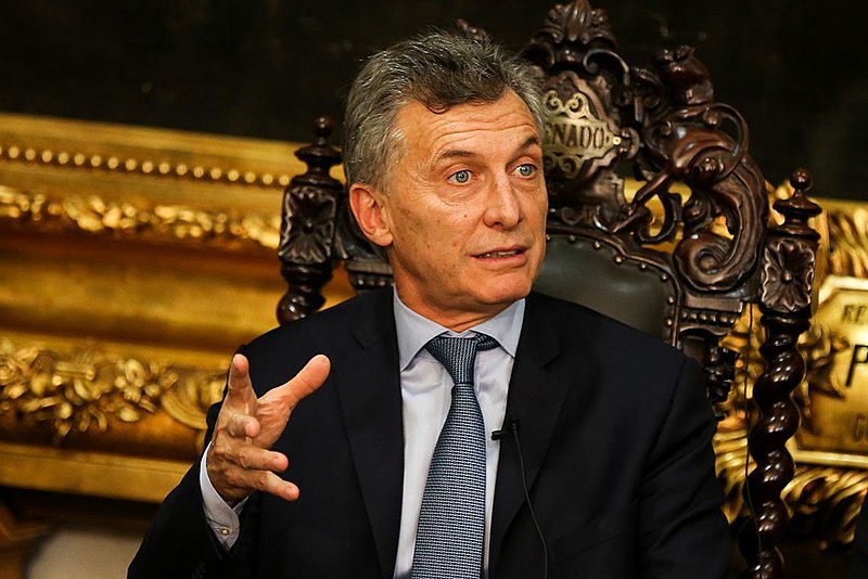 Presidente da Argentina, Mauricio Macri, em visita ao Senado Federal brasileiro