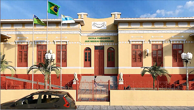 A unidade do Sesc chegou a receber na fachada o nome de Bolsonaro, posteriormente apagado