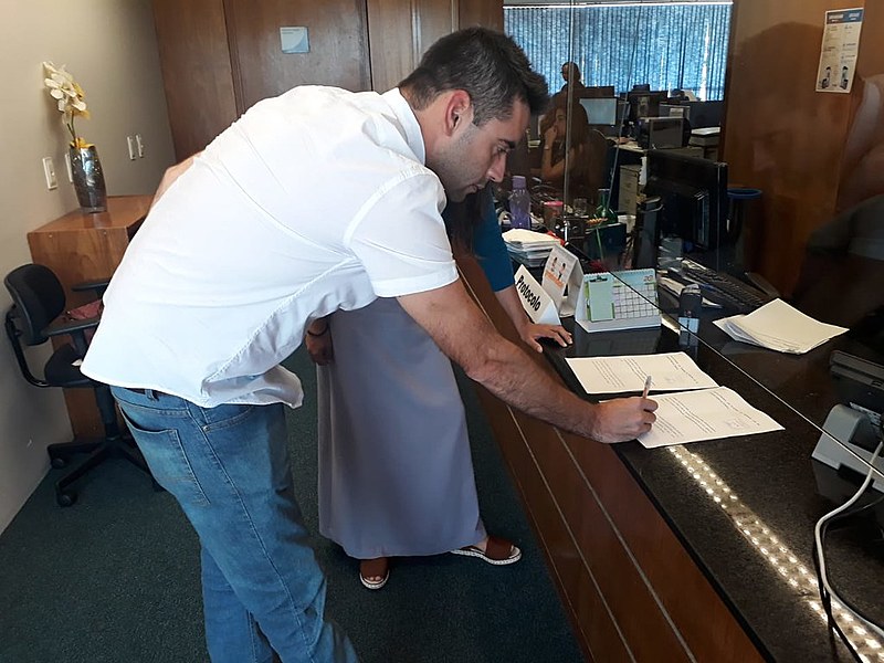 Representantes do Cebes durante protocolo de carta no STF nesta sexta (24)