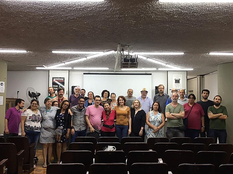Jornalistas após assembleia no sindicato em São Paulo