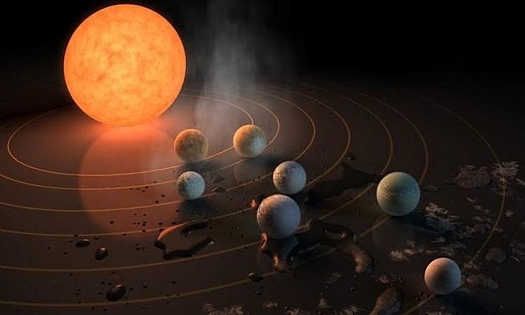 Foram encontrados sete planetas na órbita da estrela TRAPPIST-1