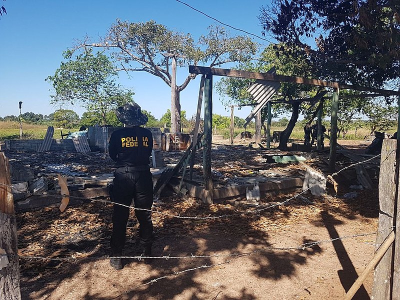 Reconstituição da chacina que matou 10 pessoas na fazenda Santa Lúcia, em Pau D'Arco, no sudeste do Pará